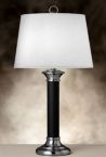 Silver and Black Table Lamp